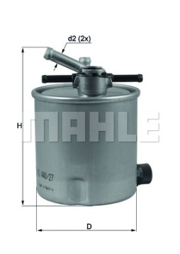 KL 440/27 MAHLE palivový filter KL 440/27 MAHLE