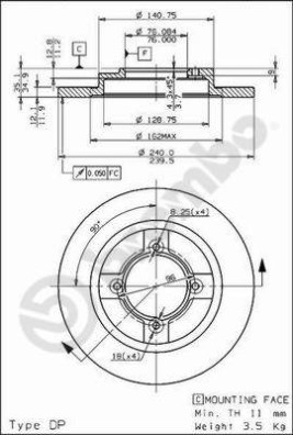 BS 7321 Brzdový kotouč BRECO