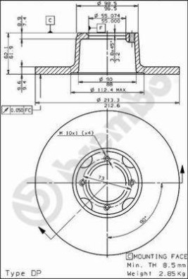 BS 7261 Brzdový kotouč BRECO