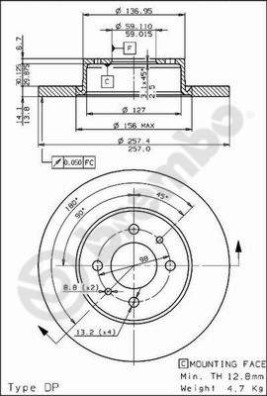 BS 7373 Brzdový kotouč BRECO