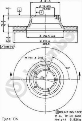 BS 7882 BRECO brzdový kotúč BS 7882 BRECO