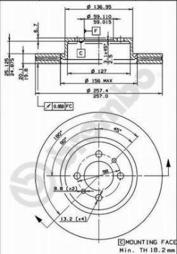 BS 7917 BRECO brzdový kotúč BS 7917 BRECO