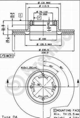 BS 7914 Brzdový kotouč BRECO