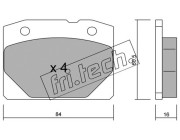 008.0 fri.tech. sada brzdových platničiek kotúčovej brzdy 008.0 fri.tech.