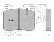 013.2 Sada brzdových destiček, kotoučová brzda fri.tech.