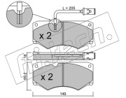 016.2 Sada brzdových destiček, kotoučová brzda fri.tech.