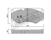 016.4 Sada brzdových destiček, kotoučová brzda fri.tech.