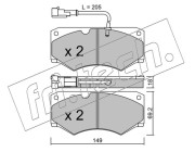 016.7 Sada brzdových destiček, kotoučová brzda fri.tech.