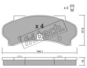 019.0 Sada brzdových destiček, kotoučová brzda fri.tech.