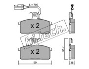 028.1 fri.tech. sada brzdových platničiek kotúčovej brzdy 028.1 fri.tech.