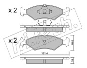 031.0 Sada brzdových destiček, kotoučová brzda fri.tech.