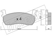 036.0 Sada brzdových destiček, kotoučová brzda fri.tech.