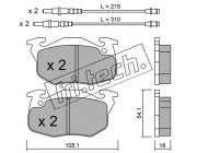 039.4 Sada brzdových destiček, kotoučová brzda fri.tech.