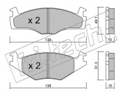 047.0 Sada brzdových destiček, kotoučová brzda fri.tech.