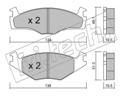 047.1 Sada brzdových destiček, kotoučová brzda fri.tech.