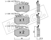 051.0 Sada brzdových destiček, kotoučová brzda fri.tech.