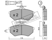 052.3 Sada brzdových destiček, kotoučová brzda fri.tech.