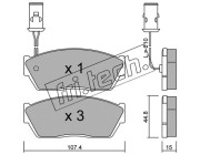 056.1 Sada brzdových destiček, kotoučová brzda fri.tech.