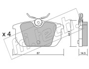 066.0 Sada brzdových destiček, kotoučová brzda fri.tech.