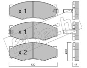 068.1 Sada brzdových destiček, kotoučová brzda fri.tech.