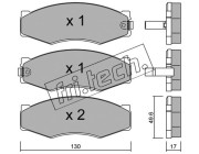 068.1 Sada brzdových destiček, kotoučová brzda fri.tech.