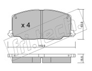 069.0 Sada brzdových destiček, kotoučová brzda fri.tech.