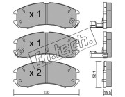 070.0 Sada brzdových destiček, kotoučová brzda fri.tech.