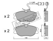 074.0 Sada brzdových destiček, kotoučová brzda fri.tech.