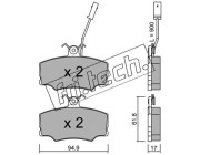 078.0 Sada brzdových destiček, kotoučová brzda fri.tech.