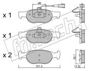 081.0 Sada brzdových destiček, kotoučová brzda fri.tech.