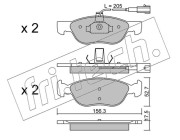 084.1 Sada brzdových destiček, kotoučová brzda fri.tech.