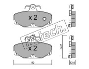 097.0 Sada brzdových destiček, kotoučová brzda fri.tech.