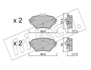 1003.0 Sada brzdových destiček, kotoučová brzda fri.tech.