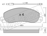 100.0 Sada brzdových destiček, kotoučová brzda fri.tech.