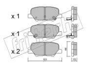 1011.0 Sada brzdových destiček, kotoučová brzda fri.tech.