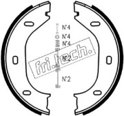 1019.021K Sada brzdových čelistí, parkovací brzda fri.tech.