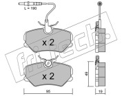 101.0 Sada brzdových destiček, kotoučová brzda fri.tech.