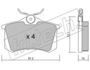 102.0 Sada brzdových destiček, kotoučová brzda fri.tech.