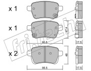 1036.0 Sada brzdových destiček, kotoučová brzda fri.tech.