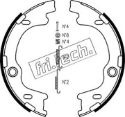 1046.221K Sada brzdových čelistí, parkovací brzda fri.tech.