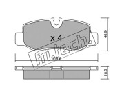 1047.0 fri.tech. sada brzdových platničiek kotúčovej brzdy 1047.0 fri.tech.