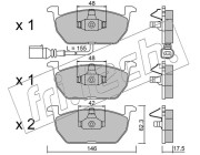 1052.0 Sada brzdových destiček, kotoučová brzda fri.tech.