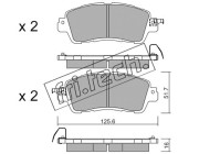 1085.0 Sada brzdových destiček, kotoučová brzda fri.tech.