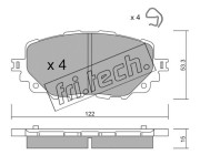 1086.0 Sada brzdových destiček, kotoučová brzda fri.tech.