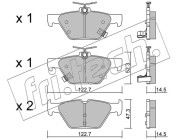 1087.0 Sada brzdových destiček, kotoučová brzda fri.tech.