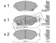 1088.0 Sada brzdových destiček, kotoučová brzda fri.tech.