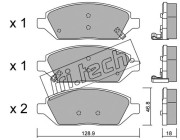 1113.0 Sada brzdových destiček, kotoučová brzda fri.tech.