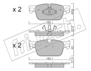 1119.0 Sada brzdových destiček, kotoučová brzda fri.tech.