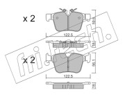 1122.0 Sada brzdových destiček, kotoučová brzda fri.tech.