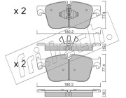 1124.0 Sada brzdových destiček, kotoučová brzda fri.tech.